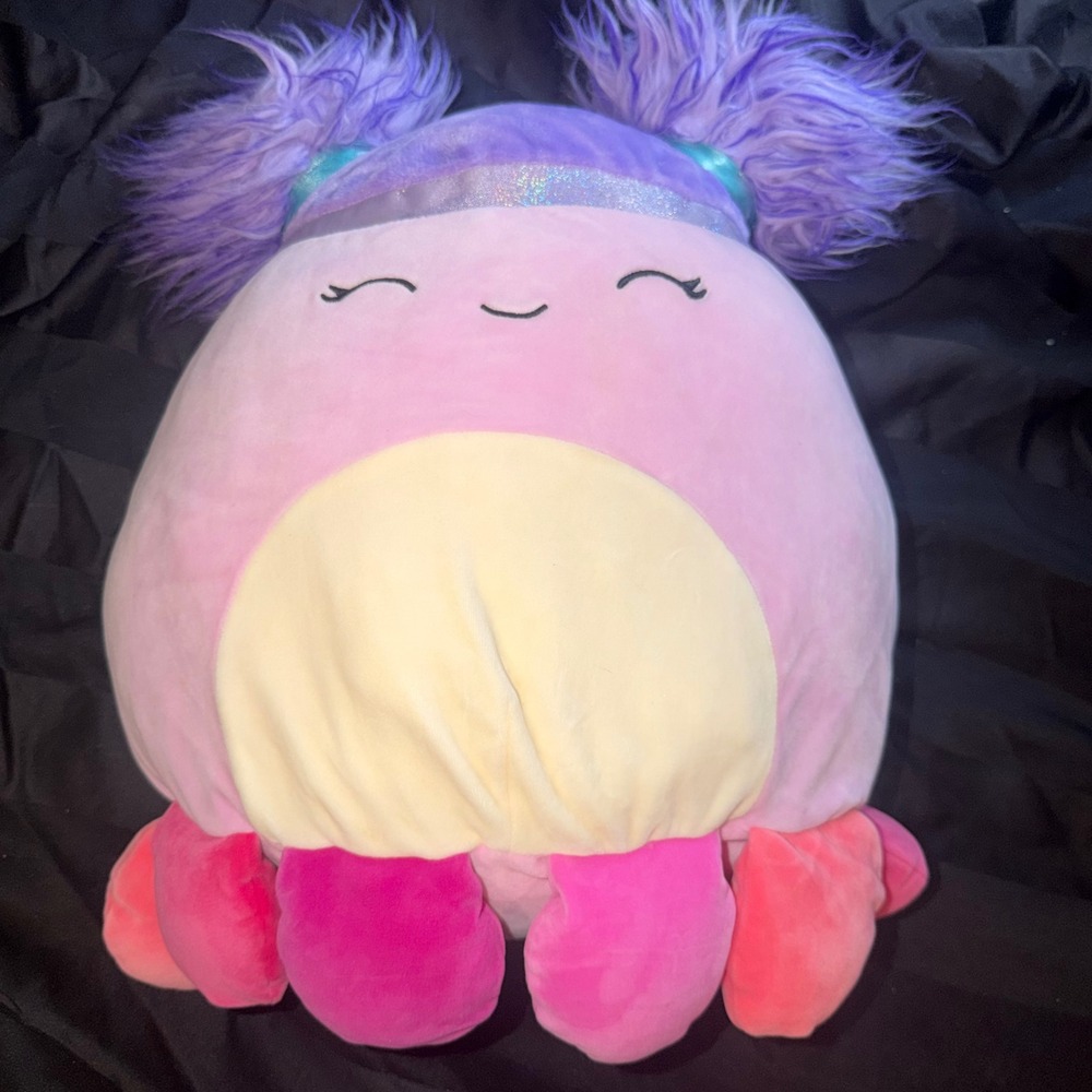 Squishmallows Jeanne Octopus Squish-Doos 14" Purple Pigtails Plush Kawaii Toy